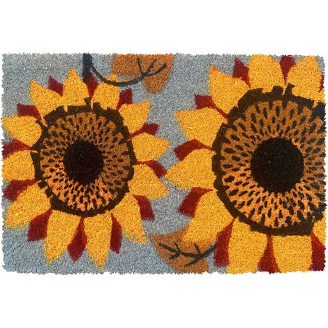 Coconut Doormat, Botanical Design, 60x40 cm (1/5)