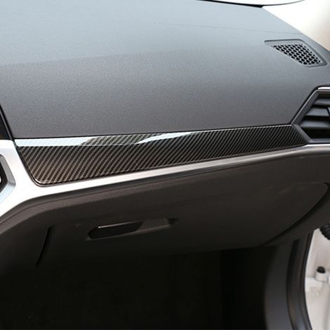 Mittelkonsolen-Armaturenbrettverkleidung mit Carbonfaser-Textur (Titan, linke Seite) kompatibel mit BMW 3er G20 2020-2022 (OC04382) (1/5)