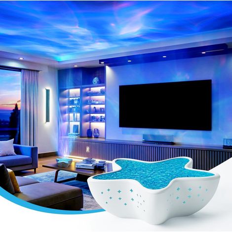 Projecteur de ciel étoilé LED avec effet Aurora – Lampe de lumières polaires pour enfants et adultes, veilleuse à vagues d’eau avec fonction de dimmabilité continue, projecteur d’étoiles de mer Ocean (1/5)
