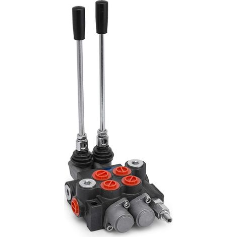 Mophorn Hydraulic Valve 2 Spool Hydraulic Directional Control Valve 11gpm Hydraulic Control Valve Double Acting for Tractors Loaders Tanks, nero (1/5)