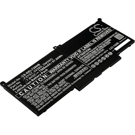 NX - Batterie ordinateur portable compatible Dell 7.6V 7500mAh - 0DM3WC0F3YGT2