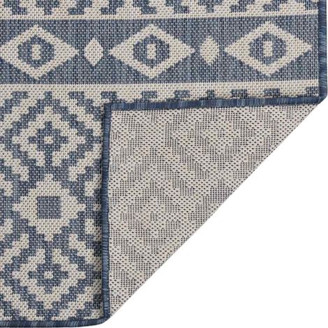 Maison Exclusive - Outdoor-Teppich Flachgewebe 80x150 cm Blau Ges (1/5)