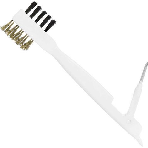 Brosse de nettoyage pour grils, outil de nettoyage de la vaisselle, nettoyant pour plaques de cuisson en verre, grattoir pour casseroles et poêles-19x4.5cm-White (1/2)