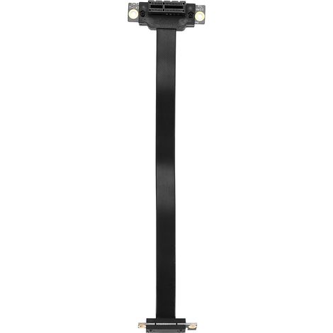 Cable de extensión PCIe X1, cable de extensión de ángulo recto de 90 grados para PCIe 3.0 X1 a X1 dual, tarjeta PCI Express 1X de 8 Gbps, 20 cm (1/5)