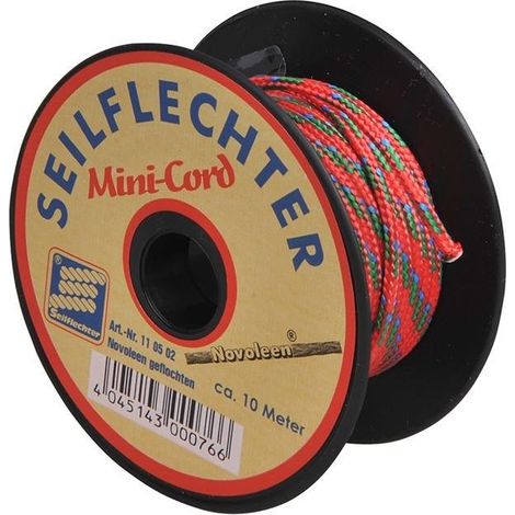 Minicord novolene 2mm. 10m braided. assorted. 255 daN (1/3)