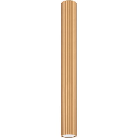 Spot plafonnier moderne doré strié tube 60cm 1xGU10 (1/5)
