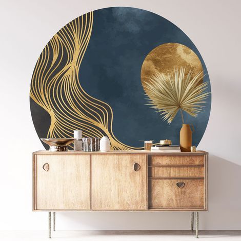 Sticker mural rond / cercle - Design - Diamètre 30 cm - Adhésif MAT (1/3)