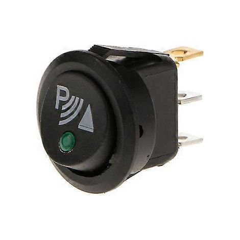 Interrupteur à bascule rond en plastique noir à 3 broches / Interrupteur de stationnement avec capteur de marche avant et arrière - Pièces intérieures - Accessoires universels de tuning automobile (1/5)