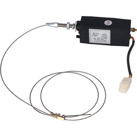 Contacteur électrique d'arrêt moteur diesel DC12V, interrupteur de régulation de vitesse pour groupe électrogène, vanne de solénoïde de coupure. (1/5)