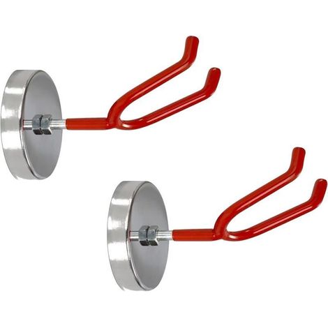 Supports de pistolet à peinture 2 pièces avec pieds magnétiques, accessoires pour pistolet à peinture, supports universels sur étagères et surfaces magnétiques, rouge-AIMOONSA