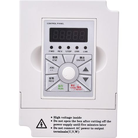 Variateur de fréquence 220V 1.5kW, onduleur monophasé vers triphasé, convertisseur de fréquence industriel, vitesse moteur réglable, sortie triphasée 220V, protection intégrée, usage professionnel. (1/5)