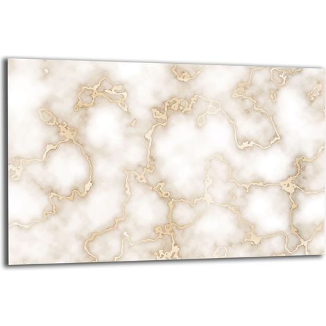 PLAQUE DE PROTECTION EN VERRE POUR CUISINIÈRE 80x52 MARBRE (1/5)