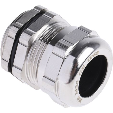 Presse-étoupe M25 en Laiton nickelé pour câble de 10mm à 16mm, avec contre-écrous, IP68 ( Prix pour 1 ) (1/3)