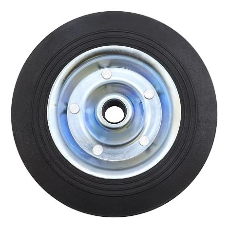 trailer parts4u 200mm x 50mm Solid Rubber Trailer Jockey Wheel Bugrad Trailer Wheel Galvanised Steel Rim (1/5)