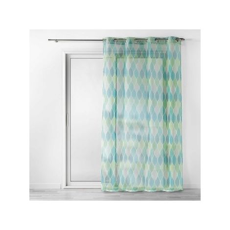 Panneau a oeillets 140 x 240 cm voile imprime transfert winter green Blanc (1/3)