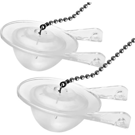 Lot de 2 trappes de toilettes de rechange, acier inoxydable (1/5)