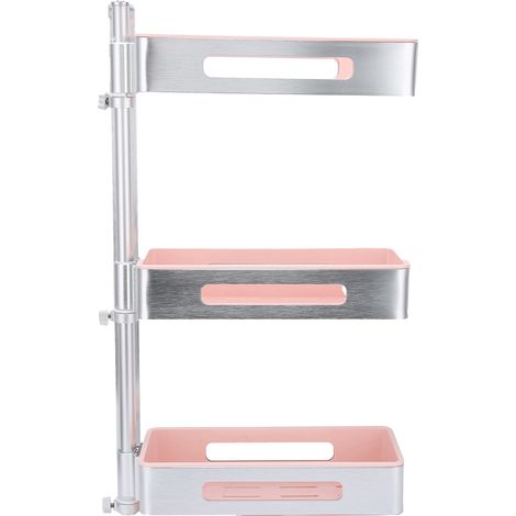 3-stufiges, drehbares Küchenregal ohne Bohren, multifunktionaler Organizer für Gewürze und Aufbewahrung. (1/5)