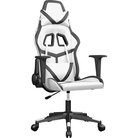 Maison Exclusive - Sedia da Gaming Bianco e Nero in Similpelle (1/5)