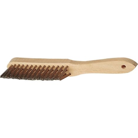 Cepillo  para  soldadura  L.295mm  0,35mm  acero  fundido  3  hileras  TECWERK (1/2)