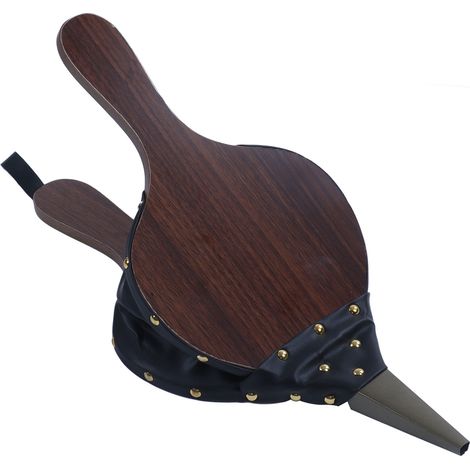 Soufflet de cheminée manuel en bois, outil pour foyer extérieur, cadeau idéal pour barbecue et grillades en plein air.