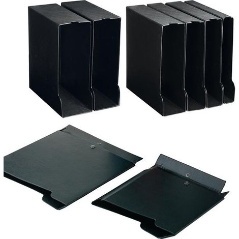 SEI Rota 671440 archivador organizador Cartón, PVC Negro