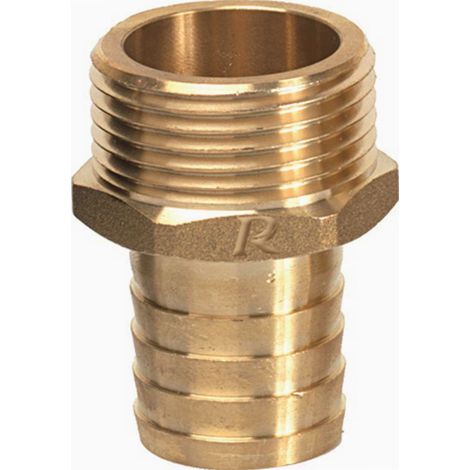 Ribiland – Raccord rapide laiton droit cannelé 19 mm – Connexion fiable pour systèmes d'arrosage – Matériau durable pour installations d'irrigation