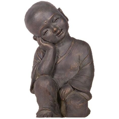 Graue Mey-Buddha-Statue 41,5 cm - Kunstharz - für den Außenbereich NORTENE (1/3)