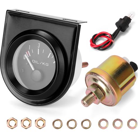 Manómetro de presión de aceite para automóviles de 52 mm, 0-7 kg, con sensores, 12 V. (1/5)