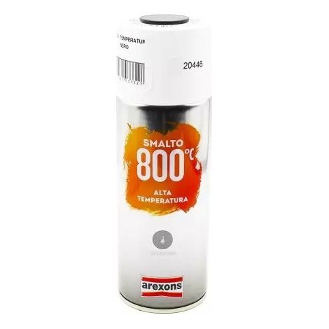 Smalto spray Arexons 800°C alta temperatura - 400 ml - Colore: Nero (1/2)