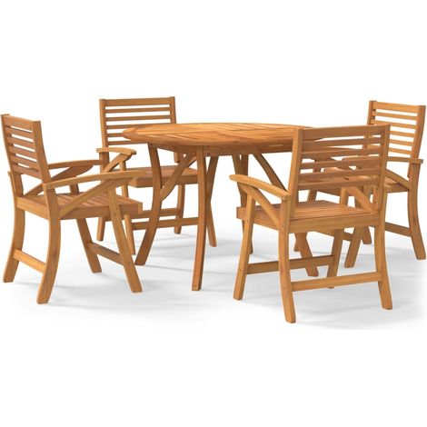 Maison Exclusive - Set da Pranzo per Giardino 5 pz in Legno Massello di Acacia (1/5)