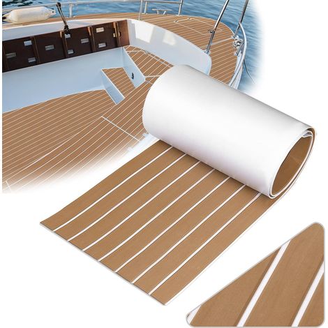 Mousse Eva Tapis pour Bateau, Navires et Maritimes, Tapis Anti-dérapant en Teck Artificiel Peut Être Utilisé pour la Décoration de Yacht, Kayak, Bateaux, RV, Piscines (1/5)