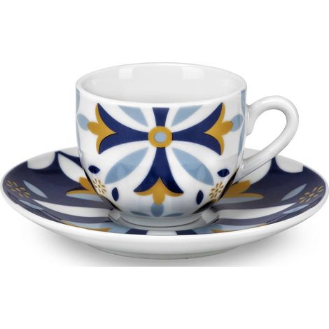 Set caffè porcellana Fade Alhambra 6 persone