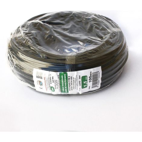Rollo 100mtrs Cable unipolar Flexible 1,5 mm. Libre de Halógeno -CPR- Negro
