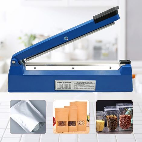 Scelleuse thermique 300 mm - Machine de scellage manuelle portable de 5 mm de large avec contrôle de température à 8 vitesses, compatible avec les sacs Mylar, PP et PE - Scelleuse sous vide domestique (1/5)