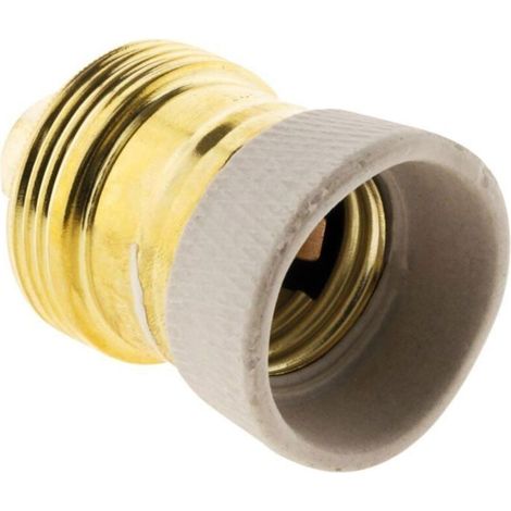Douille E27 en laiton avec collerette porcelaine-250V-pour une utilisation intérieure- Laiton avec collerette en porcelaine (1/5)