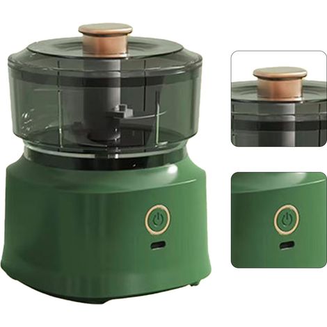 Hachoir à viande électrique, mélangeur multifonctionnel, lames en acier inoxydable, aliments sûrs et efficaces pour la cuisine, vert clair