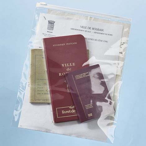Lot de 10 sachets plastiques transparent avec curseur de fermeture - 15 x 10cm - MOTTEZ - B280SH15 (1/5)