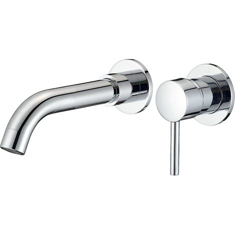 VALAZ Grifo lavabo empotrado redondo monomando cromado  caño 15 cm serie Guadiana (1/5)