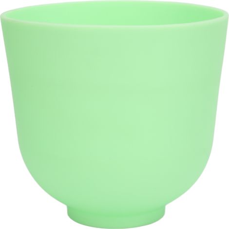 Bol mélangeur en silicone vert uni pour masques faciaux (DIY), outil de beauté cosmétique. (1/5)