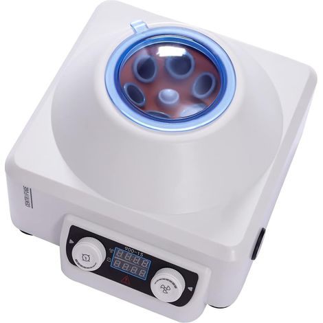 Centrifugeuse de Laboratoire - 1 Unité - Plastique ABS - Vitesse 4000 tr/min - Sang Sérum Plasma - Blanc 23x25,8x17 cm