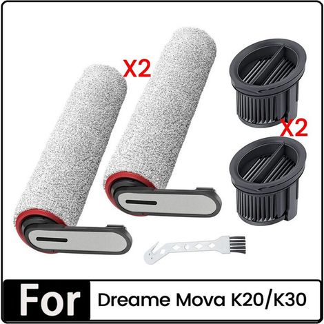 Juego de 5 cepillos giratorios y filtro HEPA para aspiradoras inalámbricas de líquidos y sólidos Mova serie K20/K30