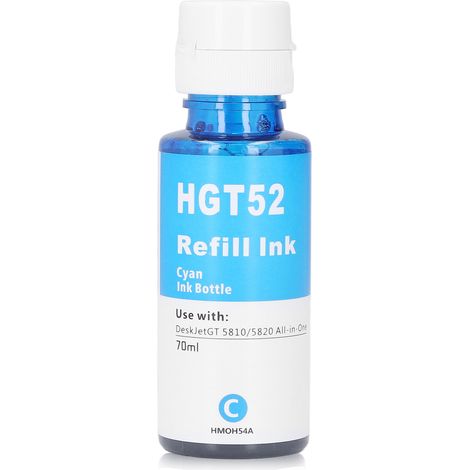70ML Cartouche d'encre bleue rechargeable pour imprimante HP GT5810 5820, bouteille de remplacement (1/5)