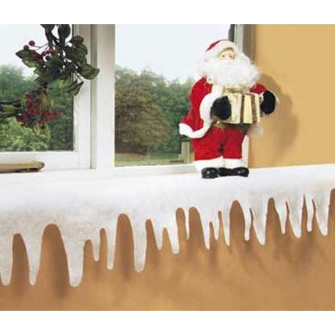 2m x 36cm DEEP Christmas Fake Icicle Scene Drape Material (1/3)