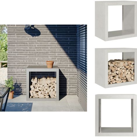 Portant de bois de chauffage 60x40x60 cm acier inoxydable - Support De Bois De Chauffage - Supports De Bois De Chauffage - Magasin De Bûches - Stockage De Bûches (1/5)