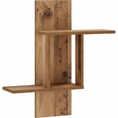 Estante de pared Madera envejecida 59 x 17 x 63 cm vidaXL (1/5)