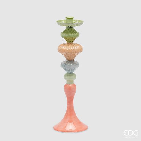 EDG Enzo De Gasperi Portacandela Colormix H 36 Cm D 12 Cm Metallo Multicolor (1/3)