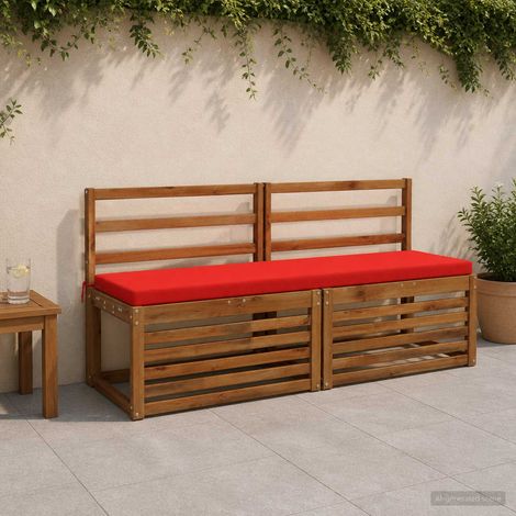 vidaXL Cojín de banco SOEST 100% Poliéster Rojo 150 x 40 x 5 cm (1/5)