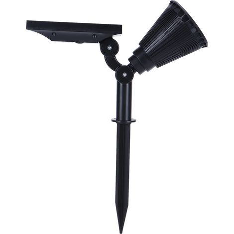 Schwarze, wasserdichte LED-Solar-Stehleuchte (IP65), Außenbeleuchtung für Garten und Terrasse, Dekoration für Hof und Terrasse (1/5)