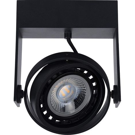 Spot LED Lucide Griffon GU10 12W 3000K noir dimmable (1/5)