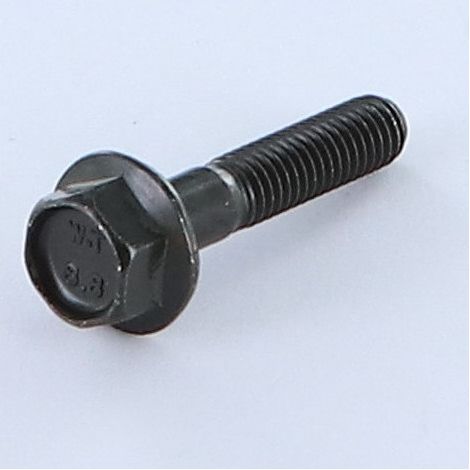 Vis métaux Tête hexagonale TH M6X30 Filetée sur 18 Embase collerette crantée Classe 8.8 Acier zingué noir-1 pièce